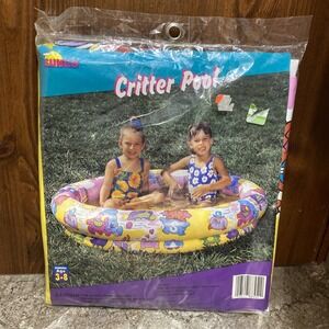 Vintage 1996 Sunco Inflatable Critter Pool Ages 3-8 Vtg Design Animals‎ Rare!